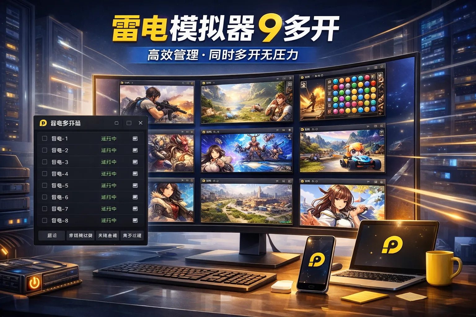 雷电模拟器 9 下载后如何多开?