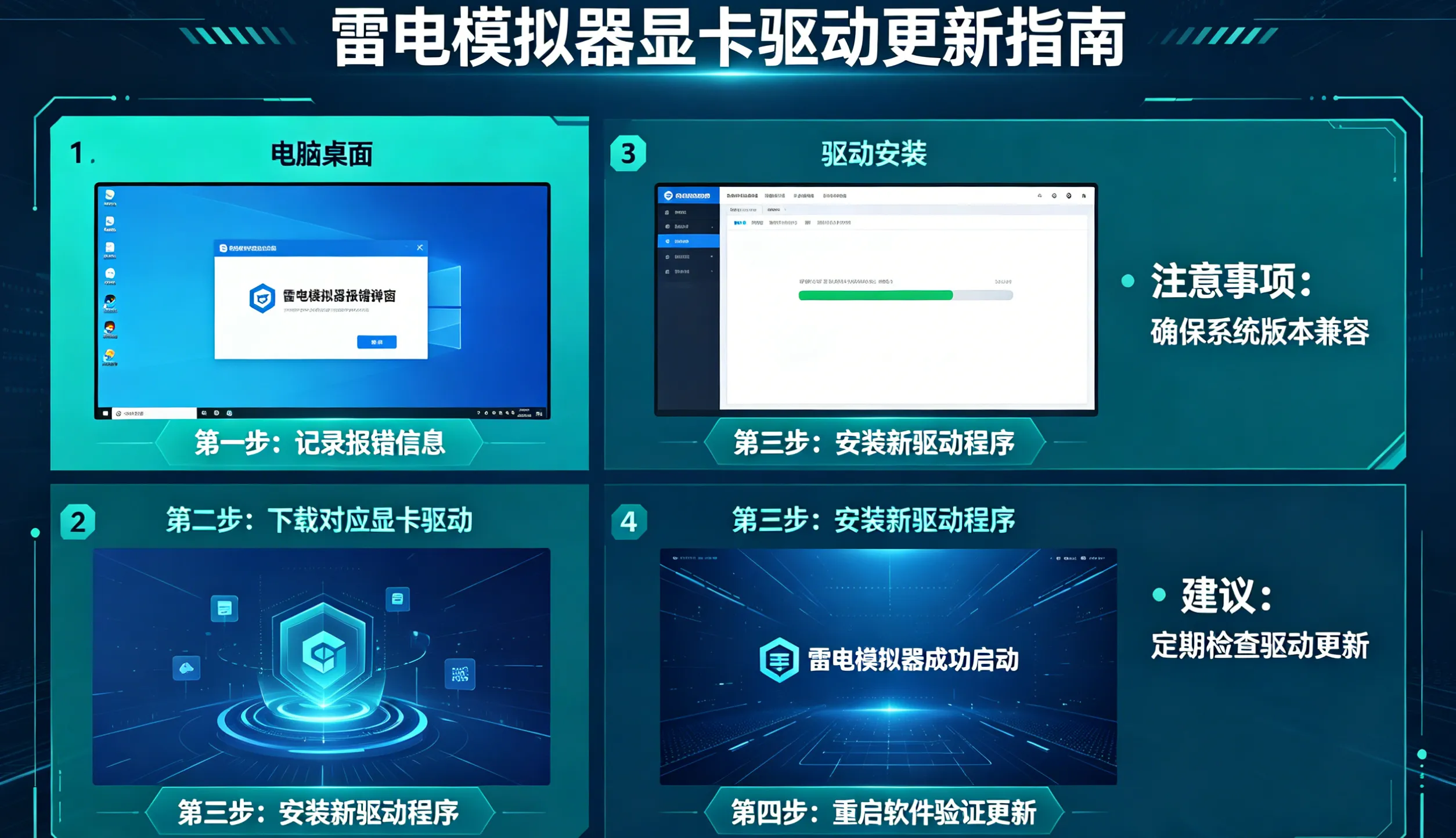 雷电模拟器显卡驱动报错如何更新？
